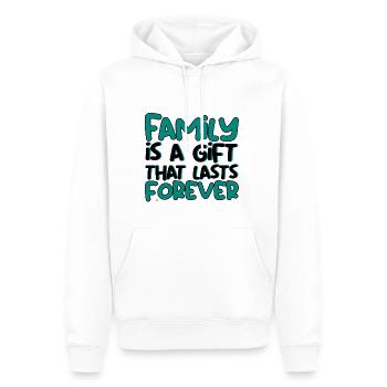 Family Is A Gift That Lasts Forever 3 - Männer Premium Bio Hoodie - Weiß - Vorne - Nico (187cm)