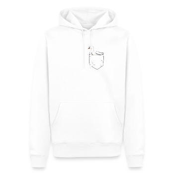 Gänse in Brusttasche Gänsezüchter Gans - Männer Premium Bio Hoodie - Weiß - Vorne - Nico (187cm)