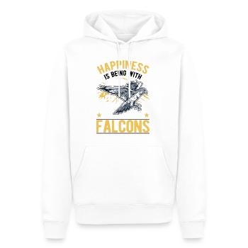 Falke Glück Falknerei Falkner - Sweat à capuche Premium bio Homme - blanc - Devant - Nico (187cm)
