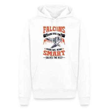 Falke Falkner Faucon crécerelle Fauconnerie Falkner - Sweat à capuche Premium bio Homme - blanc - Devant - Nico (187cm)