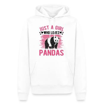 Juste une fille qui aime les pandas Mädchen - Sweat à capuche Premium bio Homme - blanc - Devant - Nico (187cm)