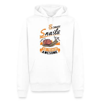 Because Snails are freaking awesome Schnecke - Männer Premium Bio Hoodie - Weiß - Vorne - Nico (187cm)