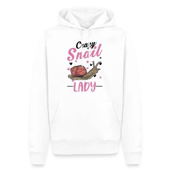 Verrückte Schnecken Frau - Männer Premium Bio Hoodie - Weiß - Vorne - Nico (187cm)