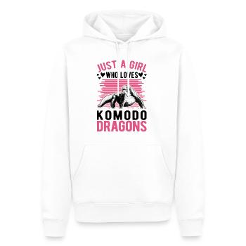 Komodowaran Junge Komodo Dragon Waran - Männer Premium Bio Hoodie - Weiß - Vorne - Nico (187cm)