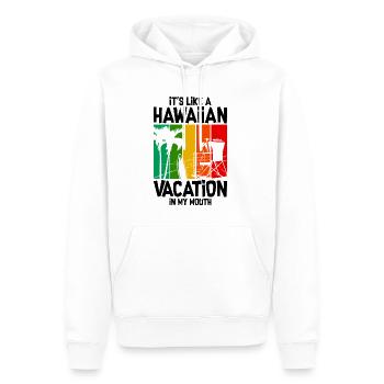 It's Like A Hawaiian Vacation In My Mouth - Männer Premium Bio Hoodie - Weiß - Vorne - Nico (187cm)