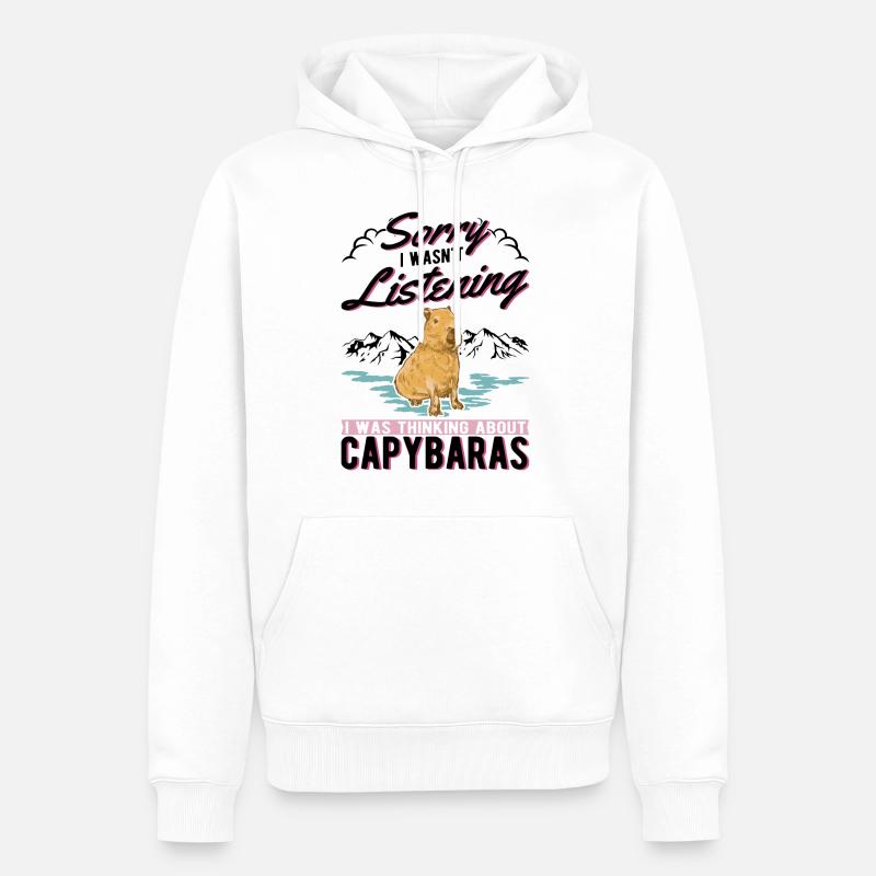 Capybara Cadeau Capibara capybara - Sweat à capuche Premium bio Homme - blanc