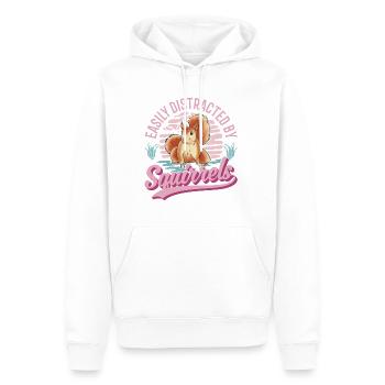 Facilement distrait par les écureuils Eichhörnchen - Sweat à capuche Premium bio Homme - blanc - Devant - Nico (187cm)