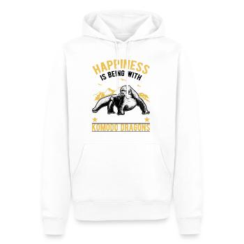 Komodowaran Glück Komododrache Waran - Männer Premium Bio Hoodie - Weiß - Vorne - Nico (187cm)