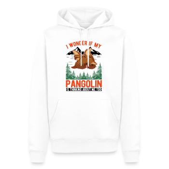 Pangolin Cadeau Pangolin - Sweat à capuche Premium bio Homme - blanc - Devant - Nico (187cm)