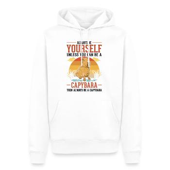 Sois toujours toi-même Capybara Wasserschwein Capibara - Sweat à capuche Premium bio Homme - blanc - Devant - Nico (187cm)