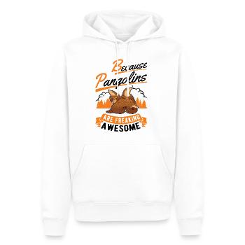 Because Pangolins are freaking awesome - Men’s Premium Organic Hoodie - white - Front - Nico (187cm)