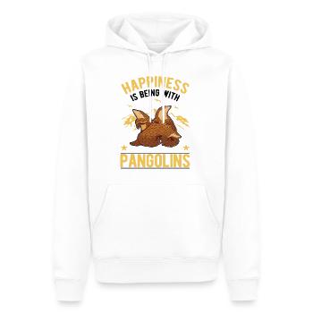 Pangolin Glück Schuppentier - Männer Premium Bio Hoodie - Weiß - Vorne - Nico (187cm)