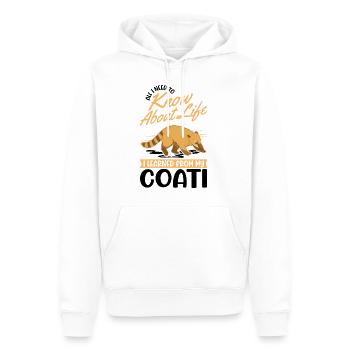 Nasenbär Geschenk Rüsselbär Coati - Männer Premium Bio Hoodie - Weiß - Vorne - Nico (187cm)
