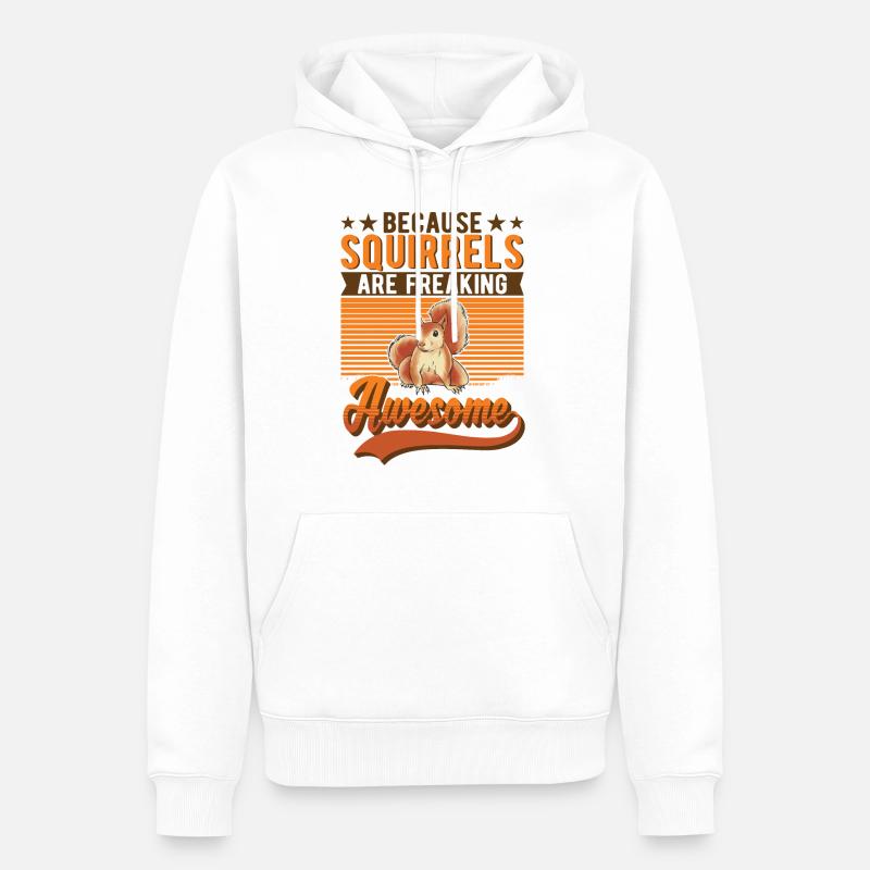 Squirrel Gift Squirrel Grey Squirrel - Men’s Premium Organic Hoodie - white