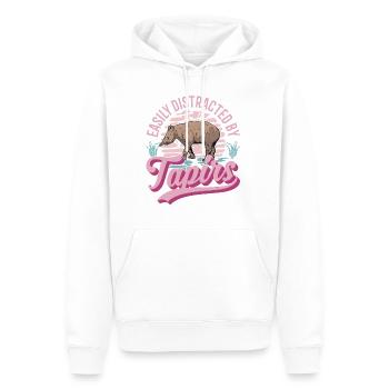 Easily distracted by Tapirs - Männer Premium Bio Hoodie - Weiß - Vorne - Nico (187cm)