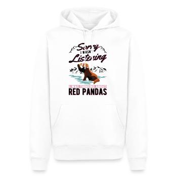 Red Panda Cadeau Chat Ours Panda Rouge - Sweat à capuche Premium bio Homme - blanc - Devant - Nico (187cm)