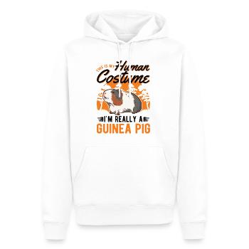 Costume de cochon d’Inde Halloween - Sweat à capuche Premium bio Homme - blanc - Devant - Nico (187cm)