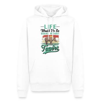 Tapir Gift Lowland Tapir Tapirdae Tapir - Men’s Premium Organic Hoodie - white - Front - Nico (187cm)