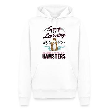 Hamster Roue Hamster Or Hamster - Sweat à capuche Premium bio Homme - blanc - Devant - Nico (187cm)