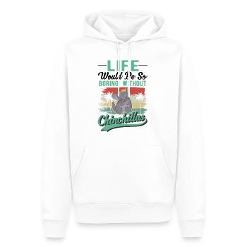 Life would be so boring without Chinchillas - Men’s Premium Organic Hoodie - white - Front - Nico (187cm)