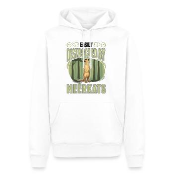 Easily distracted by Meerkat - Männer Premium Bio Hoodie - Weiß - Vorne - Nico (187cm)