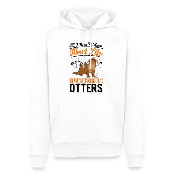 Otter Fischotter Seeotter - Männer Premium Bio Hoodie - Weiß - Vorne - Nico (187cm)