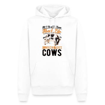 Cow Gift Cattle Breeder Farmer - Men’s Premium Organic Hoodie - white - Front - Nico (187cm)