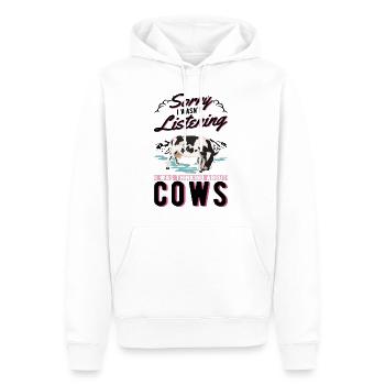 Kuh Landwirt Rinderzüchter Bauer Kühe - Männer Premium Bio Hoodie - Weiß - Vorne - Nico (187cm)