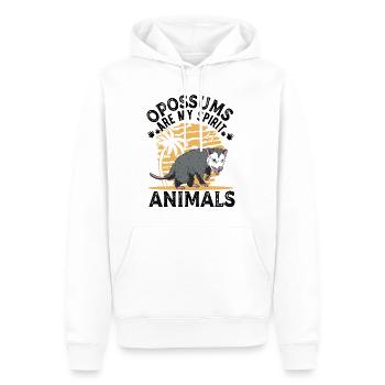 Opossum Spirit Animal Possum Marsupial - Sweat à capuche Premium bio Homme - blanc - Devant - Nico (187cm)