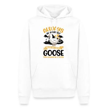 Geese Gift Goose Lovers Goose Breeders - Men’s Premium Organic Hoodie - white - Front - Nico (187cm)