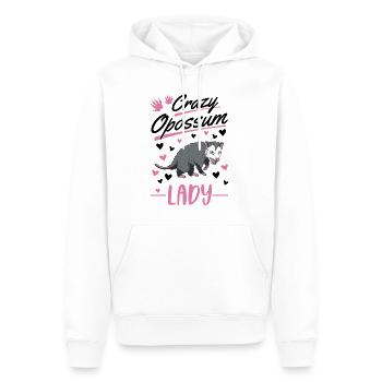 Opossum fou Femme Marsupial de l’opossum - Sweat à capuche Premium bio Homme - blanc - Devant - Nico (187cm)