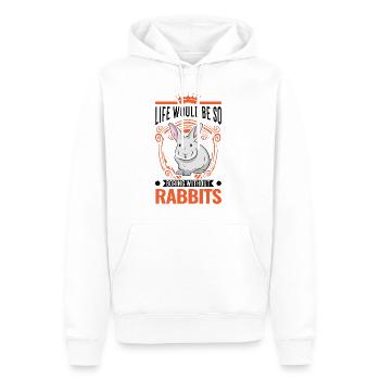 Lapin Cadeau Lapin Lapin Lapin - Sweat à capuche Premium bio Homme - blanc - Devant - Nico (187cm)