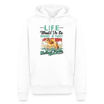Shetland Pony Cadeau Shetty - Sweat à capuche Premium bio Homme - blanc - Devant - Nico (187cm)