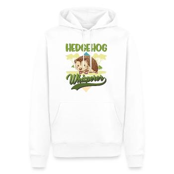 Igel Flüsterer Hérisson Whisperer - Sweat à capuche Premium bio Homme - blanc - Devant - Nico (187cm)