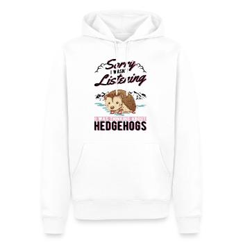 Hérisson Cadeau Hérisson épineux - Sweat à capuche Premium bio Homme - blanc - Devant - Nico (187cm)