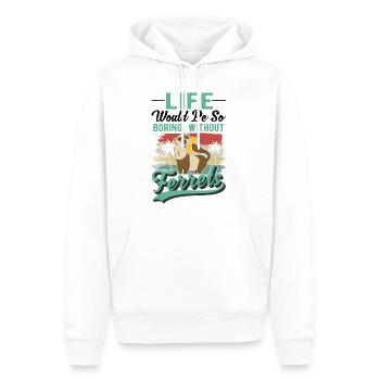 Ferret Lover Ferret Gift - Men’s Premium Organic Hoodie - white - Front - Nico (187cm)