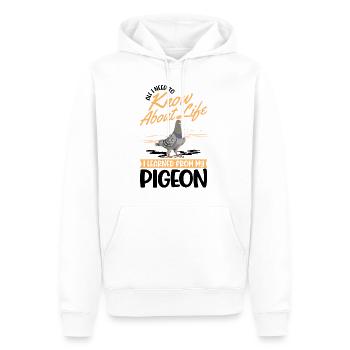 Taube Taubenzüchter Stadttaube Brieftaube - Männer Premium Bio Hoodie - Weiß - Vorne - Nico (187cm)