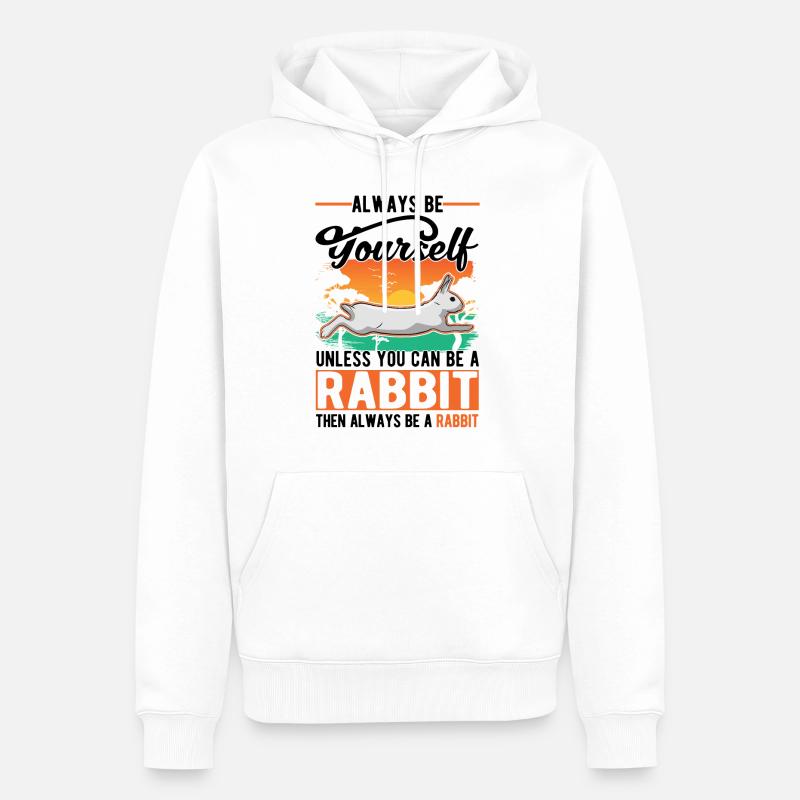 Lapin lapin lapin lapin - Sweat à capuche Premium bio Homme - blanc