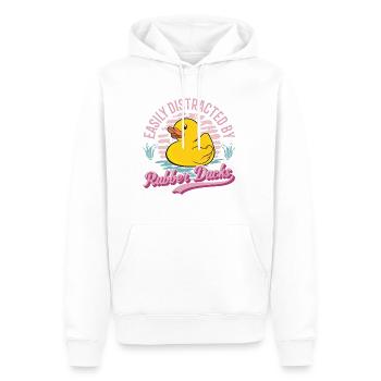 Rubber Duck Gift Rubber Duck Rubber Duck - Men’s Premium Organic Hoodie - white - Front - Nico (187cm)