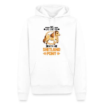 Das Leben ist besser mit einem Roten Panda - Männer Premium Bio Hoodie - Weiß - Vorne - Nico (187cm)