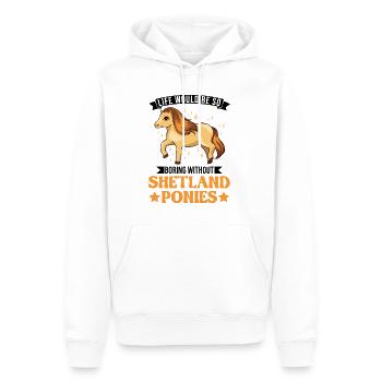 Shetland Pony Cadeau Shetty - Sweat à capuche Premium bio Homme - blanc - Devant - Nico (187cm)