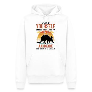 Always be yourself Aardvark Erdferkel - Men’s Premium Organic Hoodie - white - Front - Nico (187cm)