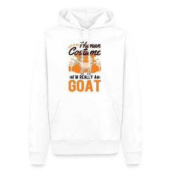 Chèvres Costume Humain Halloween - Sweat à capuche Premium bio Homme - blanc - Devant - Nico (187cm)