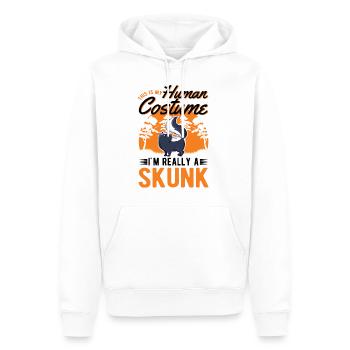 Stinktier Kostüm Halloween - Männer Premium Bio Hoodie - Weiß - Vorne - Nico (187cm)
