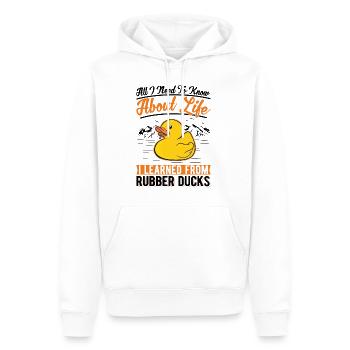 Rubber Duck Gift Rubber Duck Rubber Duck - Sweat à capuche Premium bio Homme - blanc - Devant - Nico (187cm)