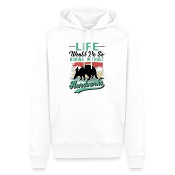 Erdferkel Geschenk Aardvark - Männer Premium Bio Hoodie - Weiß - Vorne - Nico (187cm)