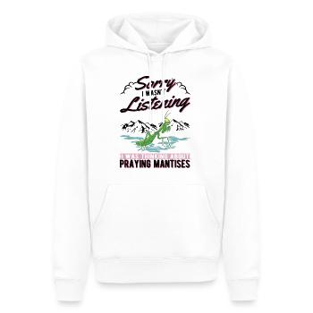 Praying Mantis Gift Mantis Mantis Mantis Mantis - Men’s Premium Organic Hoodie - white - Front - Nico (187cm)