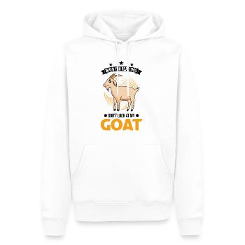 Chèvres Cadeau Chèvre Hôte Chèvre - Sweat à capuche Premium bio Homme - blanc - Devant - Nico (187cm)