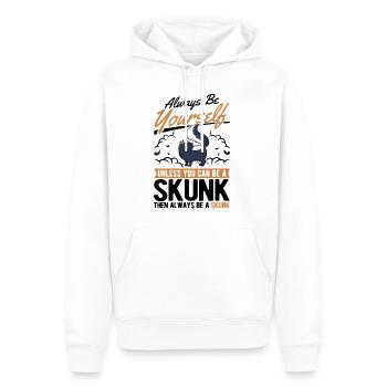 Always be yourself Skunk Stinkntier - Männer Premium Bio Hoodie - Weiß - Vorne - Nico (187cm)