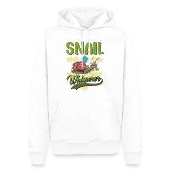 Schnecken Flüsterer Weinbergschnecke - Männer Premium Bio Hoodie - Weiß - Vorne - Nico (187cm)